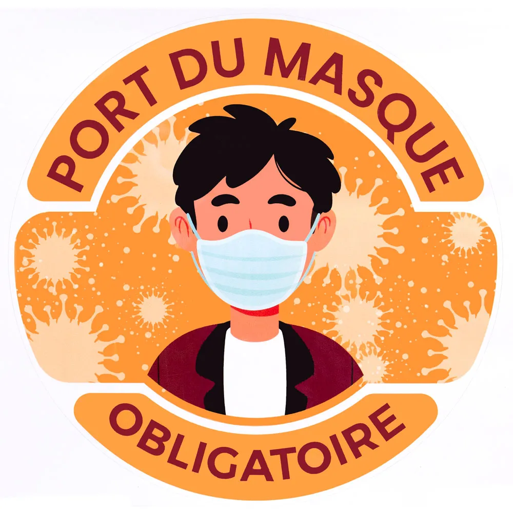 Enseigne covid-19 « port du masque obligatoire »