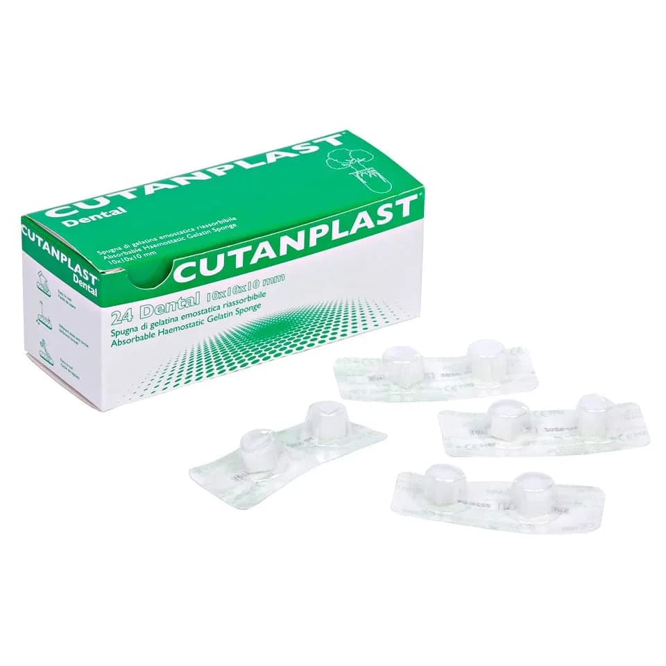 Cutanaplast Éponge Hémostatique Résorbable 10x10x10 mm / Mascia Brunelli